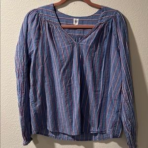 GAP striped long-sleeved shirt